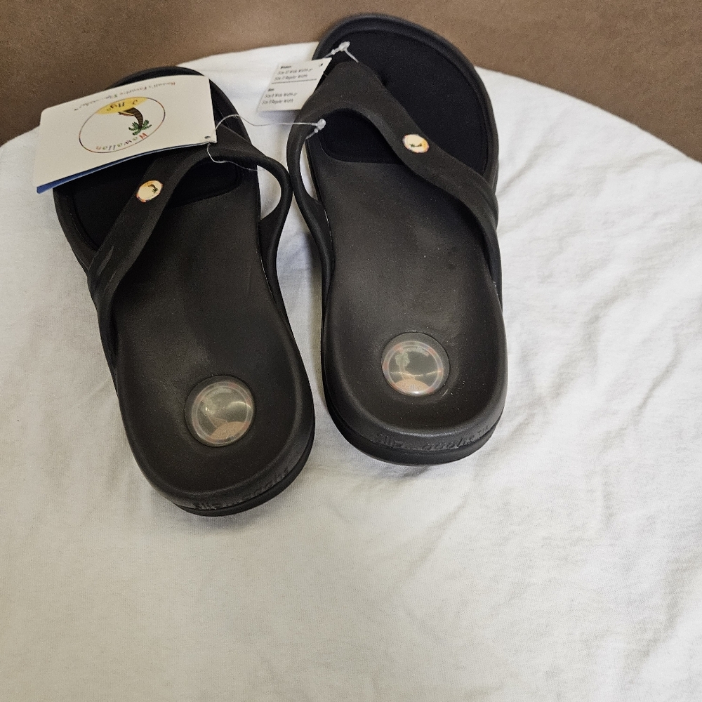 Black Flip Flop Sandals Men Size 11 - Picture 13 of 16